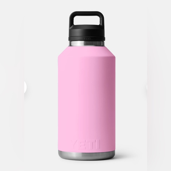 Yeti 64oz stainless steel water bottle rambler power pink with chug and sip caps - Picture 1 of 9